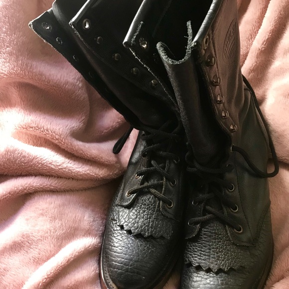 Black Boulet lace up combat boots!! - Picture 4 of 4